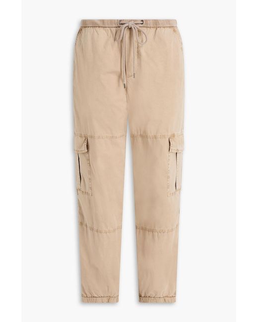 James Perse Natural Stretch-Cotton Poplin Cargo Pants