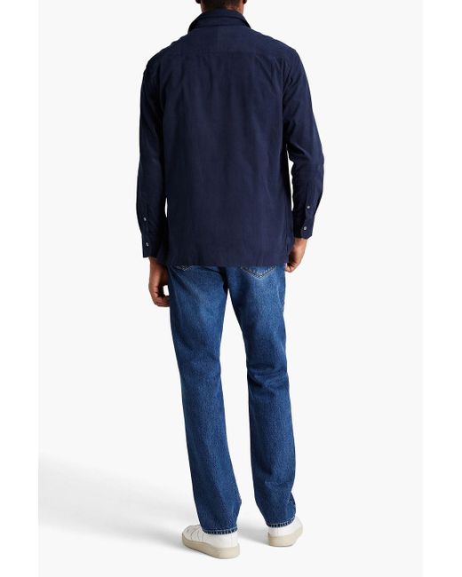 Dunhill Blue Cotton-corduroy Shirt for men