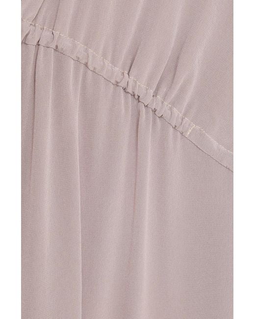 Victoria Beckham Pink Silk Crepe De Chine Blouse