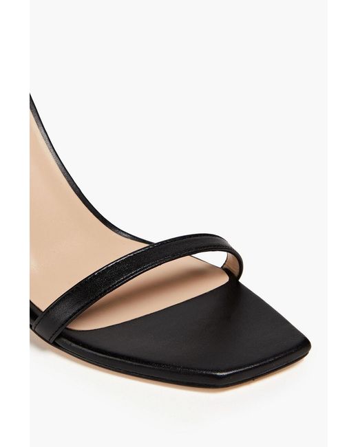 Stuart Weitzman Black Amelina 95 Leather Sandals