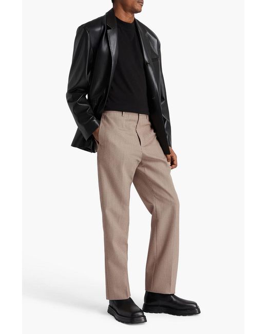 Jil Sander Natural Gingham Wool-Tweed Pants for men