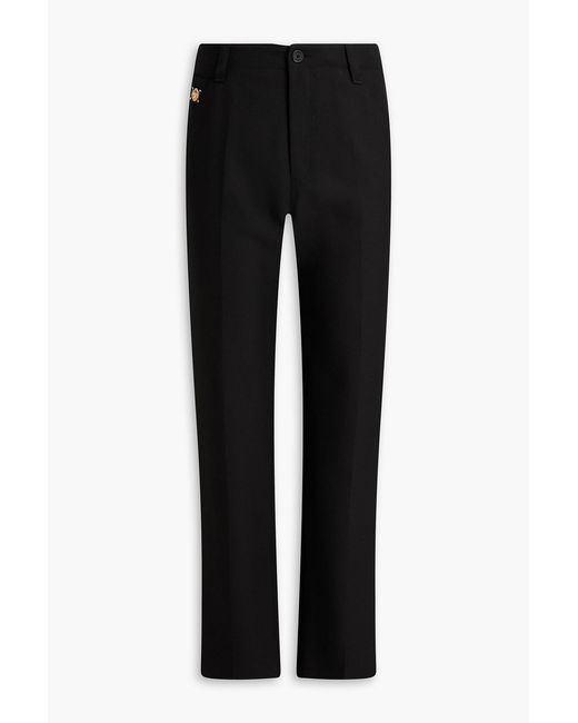 Versace Black Wool-Twill Pants for men
