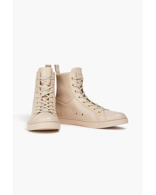 Gianvito Rossi Natural Leather High-top Sneakers