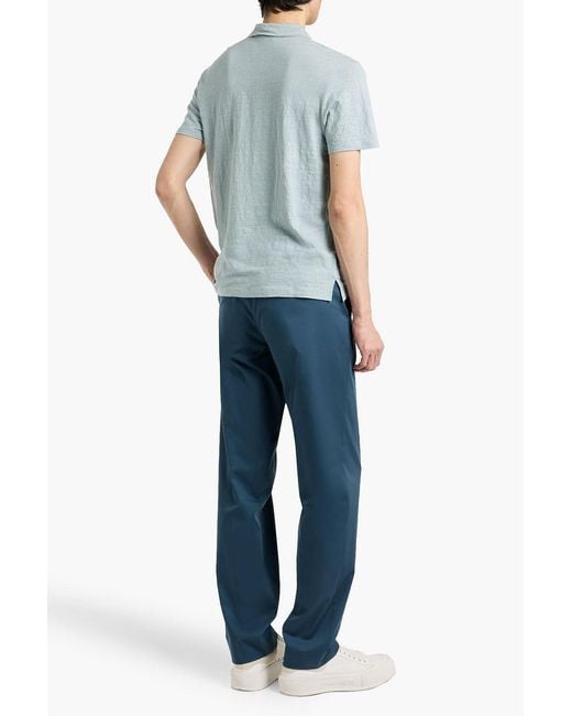 Sandro Blue Cotton-Blend Twill Drawstring Pants for men