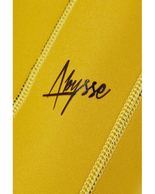Abysse Yellow Logo-print Neoprene Swimsuit
