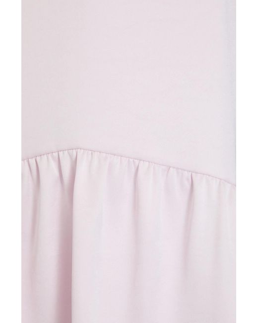 Claudie Pierlot Pink Satin Midi Dress
