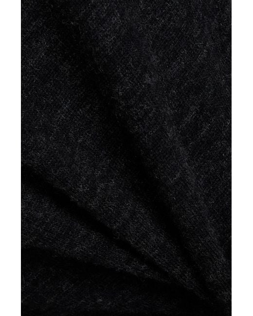 Tibi Black Wool-blend Sweater