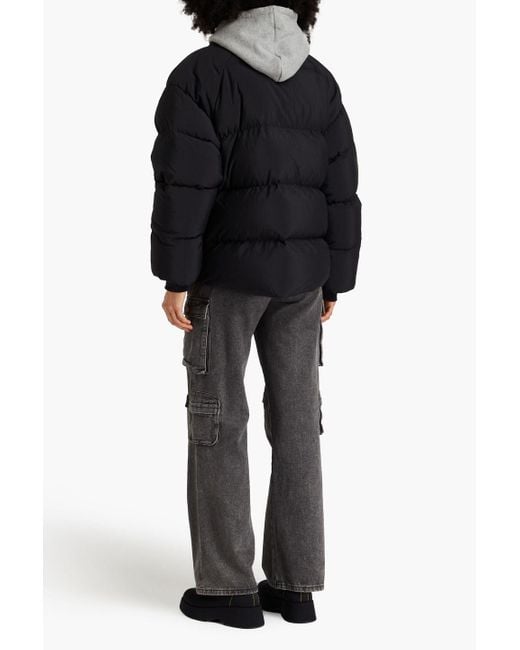 Y-3 Black Quilted Shell Down Jacket