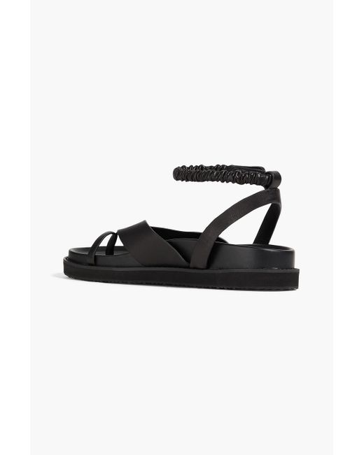 Jonathan Simkhai Black Talie Leather Platform Sandals