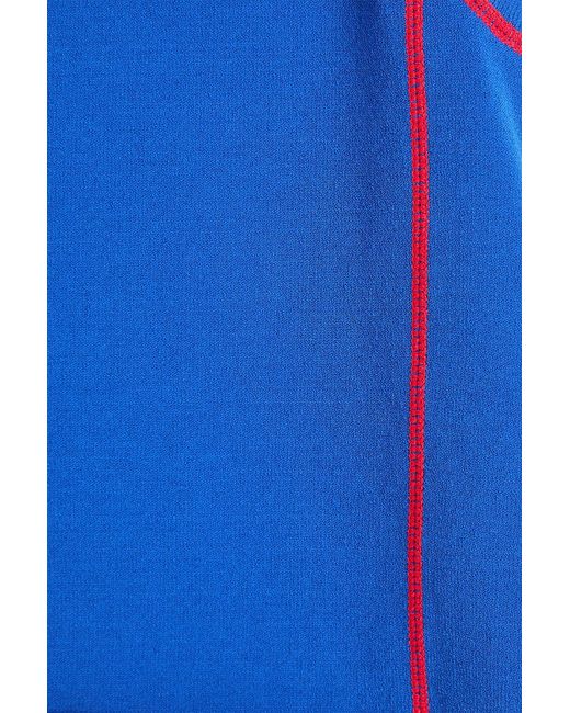 Tory Burch Blue Cropped Knitted Tank