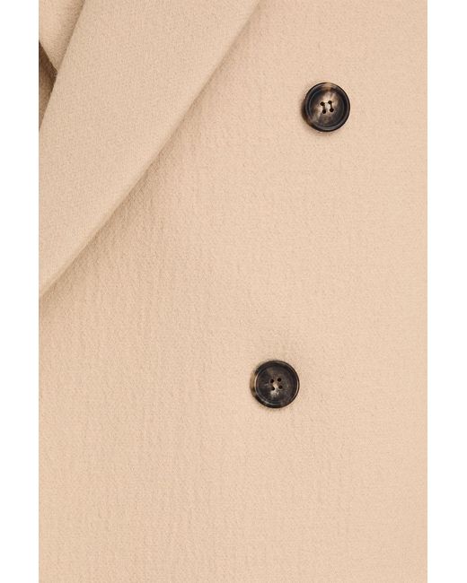Wardrobe NYC Natural Double-Breasted Wool-Felt Coat