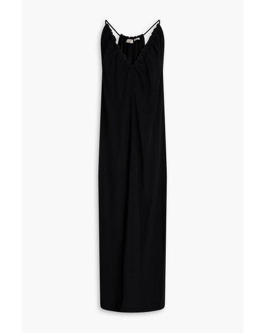 BITE STUDIOS Black Theros Ruched Crepe Midi Dress