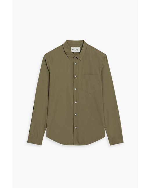 FRAME Green Cotton-poplin Shirt for men