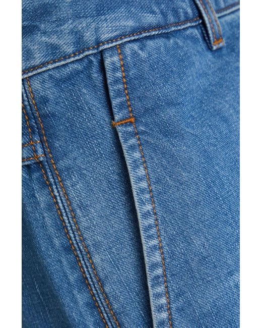 Victoria Beckham Blue Hoch sitzende jeans mit weitem bein
