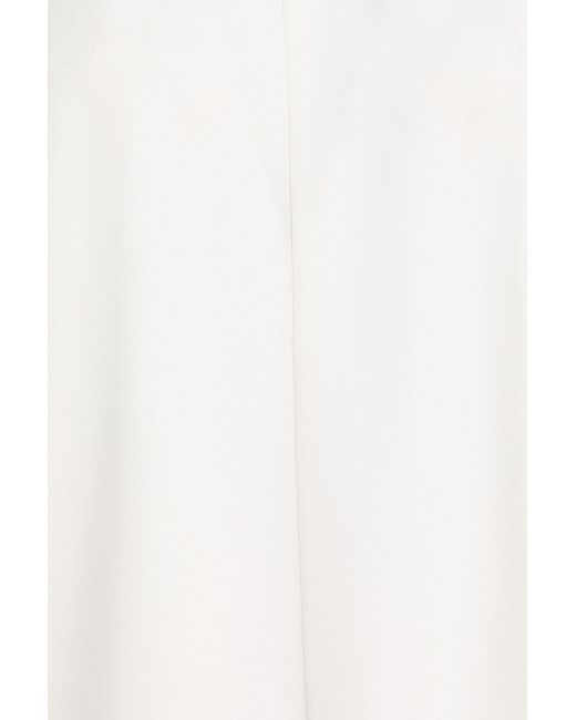 Theory White Twisted Silk-crepe Blouse