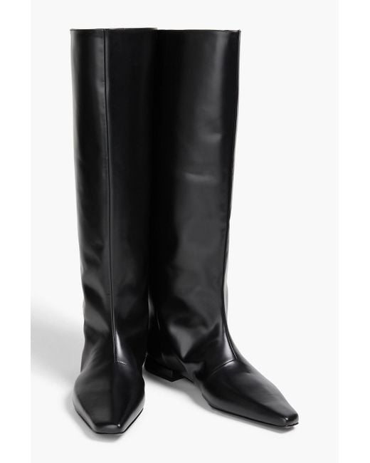 Loulou de Saison Black Lirone Glossed-leather Boots