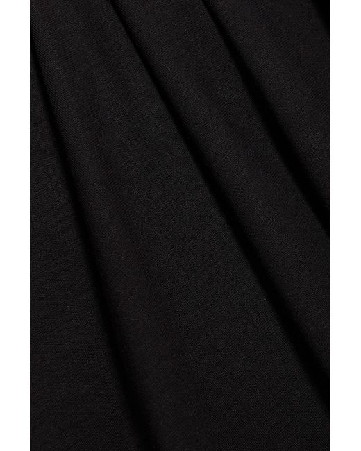 Diane von Furstenberg Black Hallie Wrap-Effect Stretch-Jersey Midi Dress