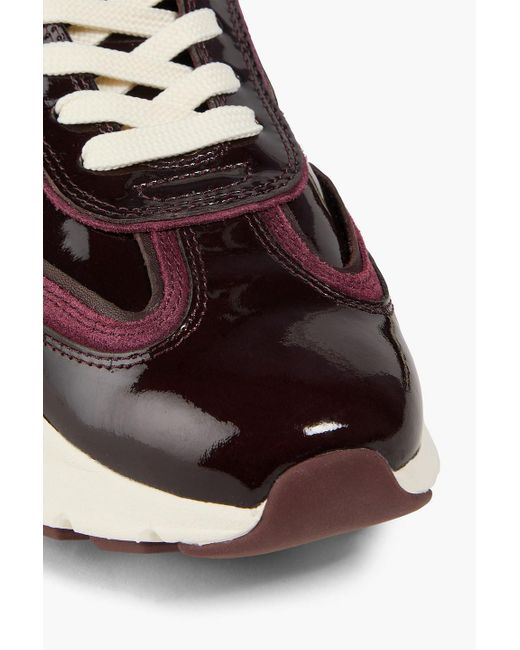 Tory Burch Black Good Luck Patent-Leather Sneakers