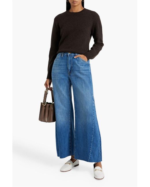 FRAME Blue Le baggy Palazzo Cropped Mid-rise Wide-leg Jeans
