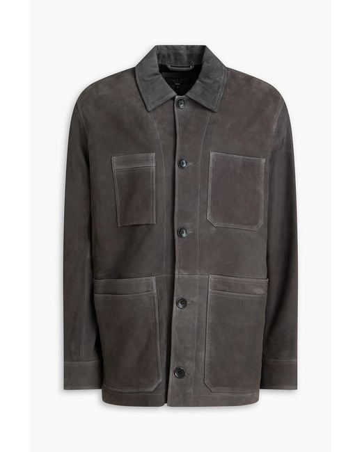 Rag & Bone Black Graham Suede Field Jacket for men
