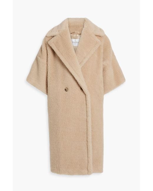 Max Mara Natural Primo Double-Breasted Camel, Wool And Silk-Blend Coat