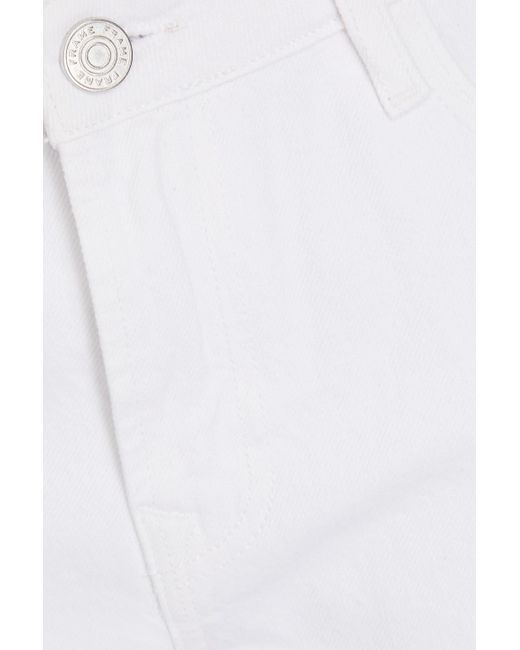 FRAME White High-rise Bootcut Jeans