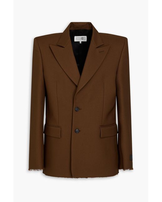 MM6 by Maison Margiela Brown Twill Blazer for men