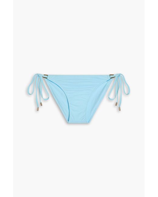 Melissa Odabash Blue Vegas Tie-Detailed Bikini Briefs