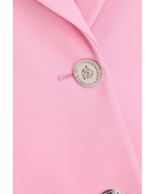 Versace Pink Wool-Blend Twill Blazer