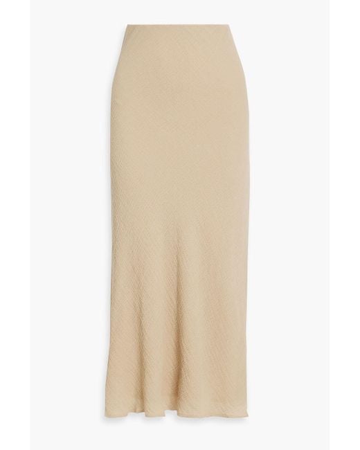 By Malene Birger Natural Biancos Crinkled Ramie And Cotton-Blend Gauze Maxi Skirt
