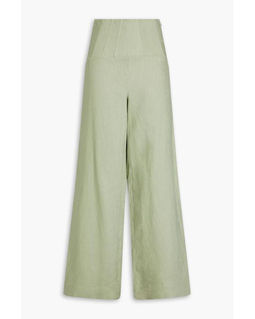 Nicholas Green Aurel Linen Wide-leg Pants