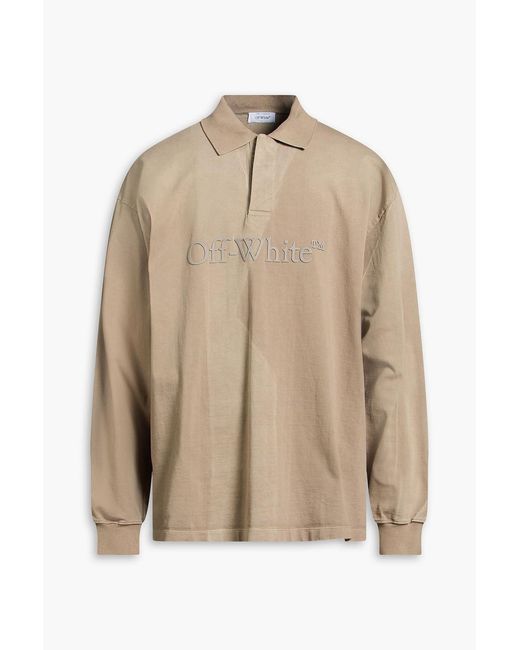 Off-White c/o Virgil Abloh Natural Cotton-Jersey Polo Shirt for men
