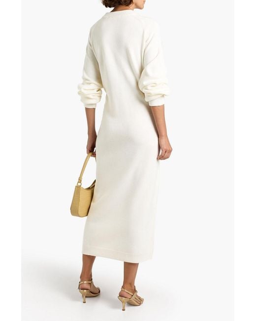 Tibi Natural Blair Wool-Blend Midi Dress