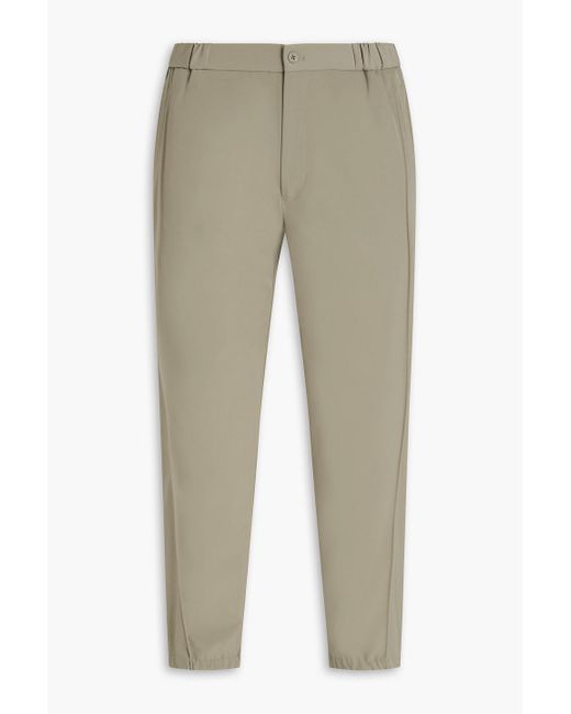 Emporio Armani Natural Tapered Stretch-twill Pants for men