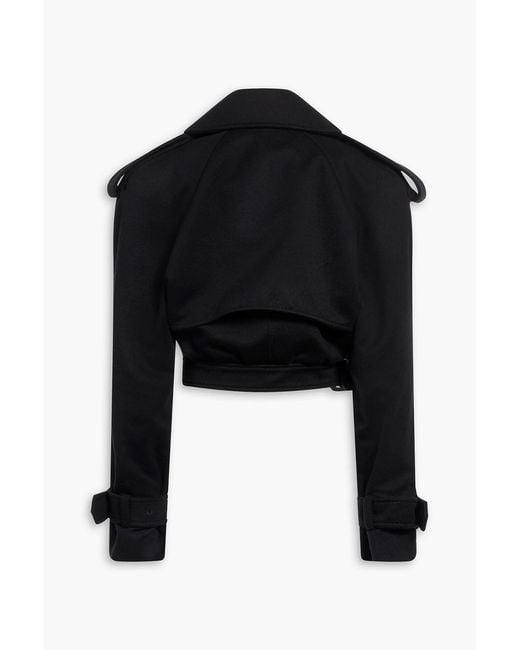 Wardrobe NYC Black Cropped Wool-felt Jacket