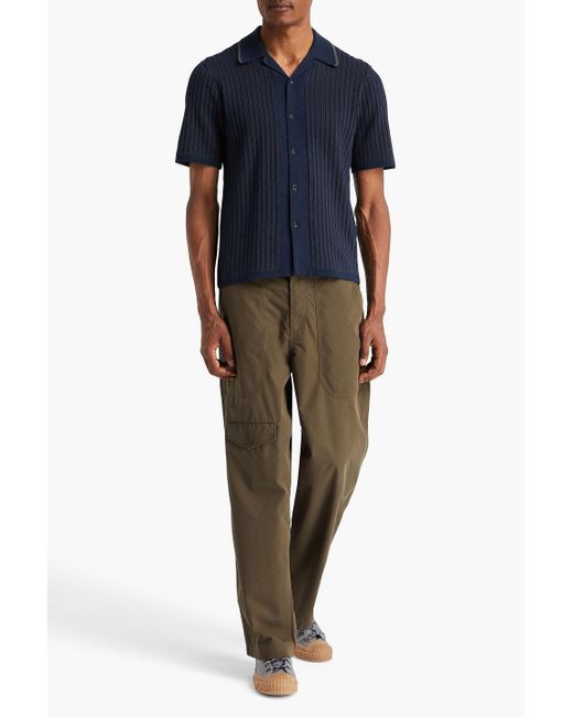 Rag & Bone Harvey hemd aus jacquard-strick aus einer baumwollmischung in Blue für Herren