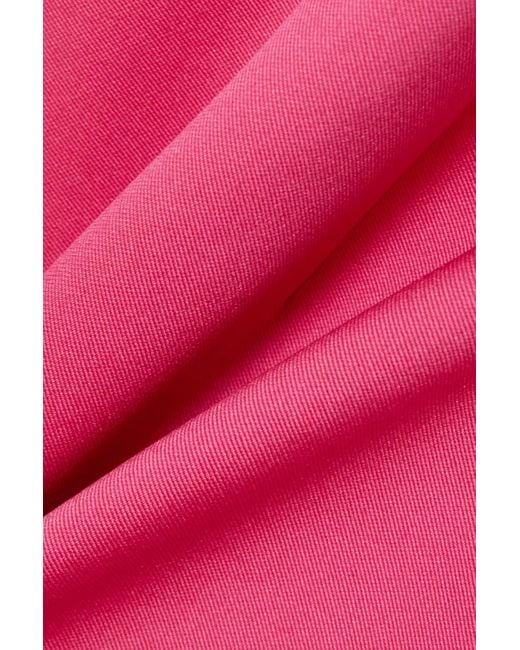 Magda Butrym Pink Strapless Satin-twill Mini Dress