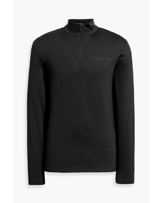 Bogner Black Bond Printed Stretch-Jersey Base Layer for men