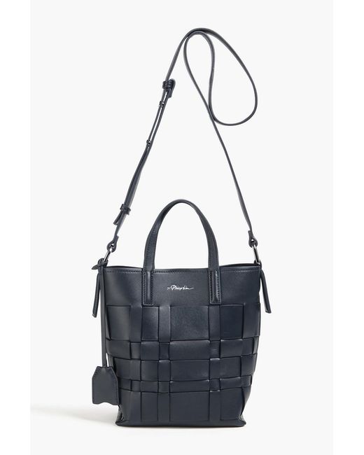 3.1 Phillip Lim Blue Odita Woven Leather Bucket Bag