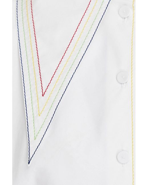 Tory Burch White Cotton-poplin Shirt