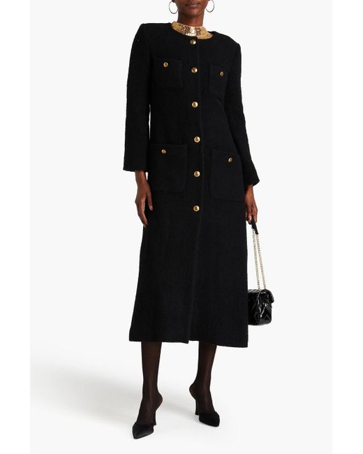 Sandro Black Donegal Tweed Blazer