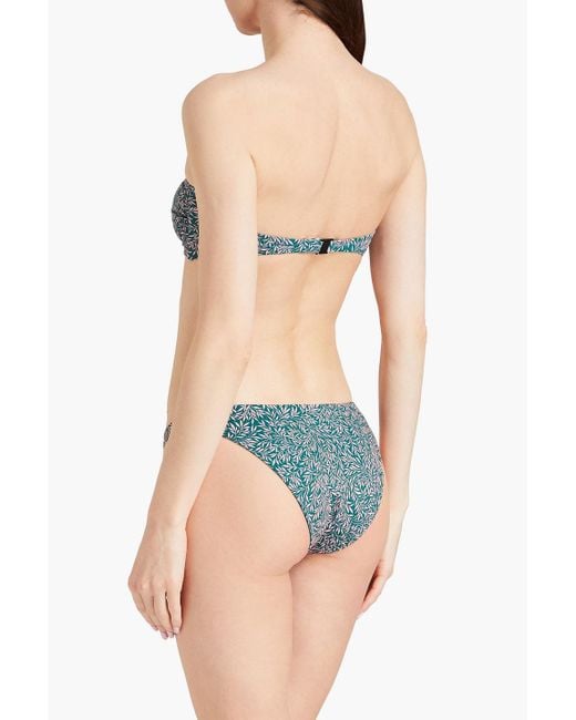 Onia Blue Ashley bandeau-bikini-oberteil mit print