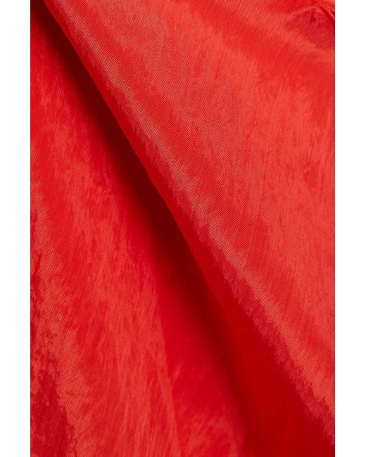 Rejina Pyo Red Sabine Embellished Crinkled Satin Mini Dress