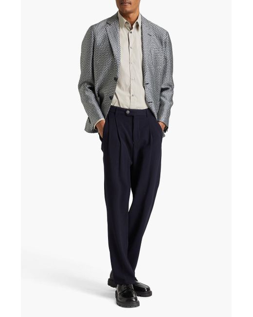 Giorgio Armani Blue Twill Pants for men