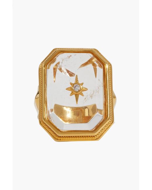 Zimmermann Metallic Gold-tone Crystal Ring