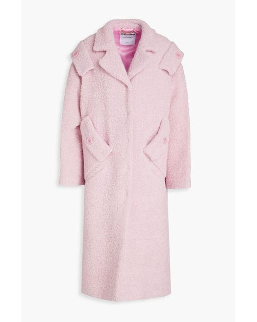 Moschino Pink Alpaca-blend Bouclé Coat