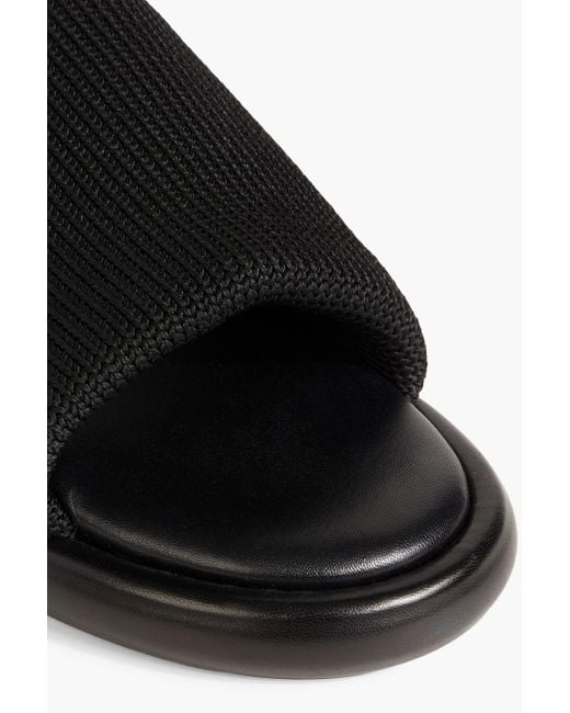 Proenza Schouler Black Pipe Stretch-knit Slides