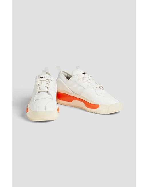 Y-3 Gray Hokori Iii Pebbled-leather And Shell Sneakers for men