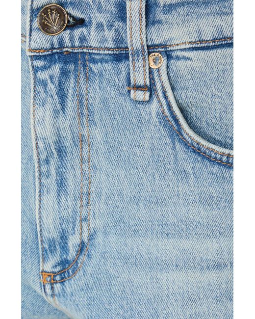 Rag & Bone Blue Andi High-Rise Wide-Leg Jeans