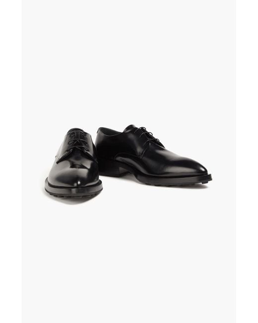 Jil Sander Black Glossed-leather Oxford Shoes for men